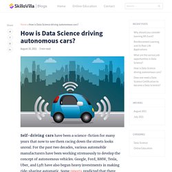 How is Data Science driving autonomous cars? - Blogs