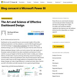 The Art and Science of Effective Dashboard Design