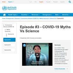 COVID-19: Science in 5: Episode #3 - Serological studies
