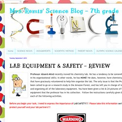 Mrs. Remis' Science Blog - 7th grade: LAB EQUIPMENT & SAFETY - REVIEW