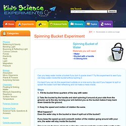 Kids Science Experiments - Gravity - Spinning Bucket of water