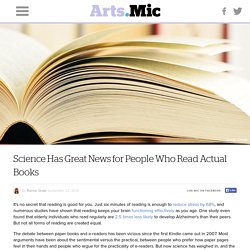 Science Has Great News for People Who Read Actual Books