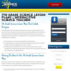 7th Grade Science Lesson Plans
