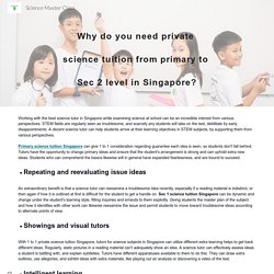 Why do you need private science tuition from primary to Sec 2 level in Singapore?