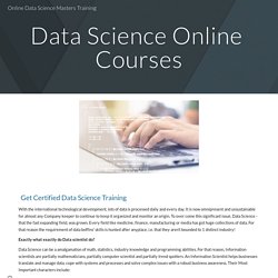 Online Data Science Masters Training