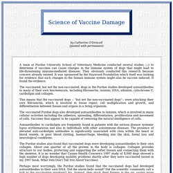 Science of Vaccine Damage