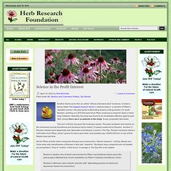 Science in the Profit Interest : Herb News