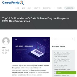 Top 10 Online Master's Data Science Degree Programs 2019