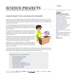 Science Project For Class Nine Standard - Science Project For 9th Standard