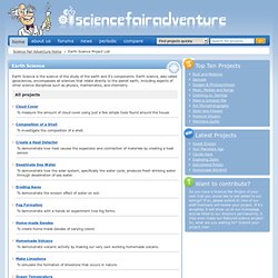 Earth Science Fair Projects, Ideas, and Experiments