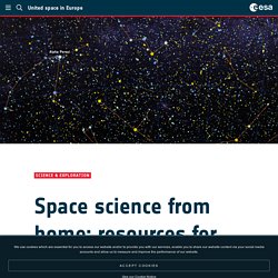 Space science from home: resources for children and adults