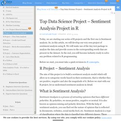Top Data Science Project - Sentiment Analysis Project in R