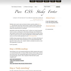 Pure CSS: Sticky Footer - Science and Society by Tomas Bagdanavičius