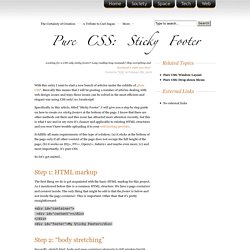 Pure CSS: Sticky Footer - Science and Society by Tomas Bagdanavičius