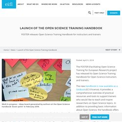 Launch of the Open Science Training Handbook