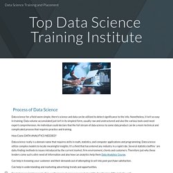Data Science Training and Placement