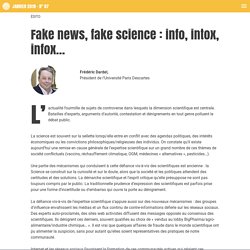 Fake news, fake science : info, intox, infox… – Les cahiers de l'Université P...