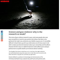 Science and gun violence: why is the research so weak?