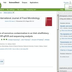 International Journal of Food Microbiology Volume 160, Issue 2, 15 November 2012, Characterisation of norovirus contamination in