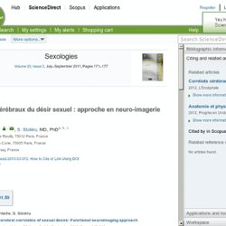 Sexologies - Les corrélats cérébraux du désir sexuel : approche en neuro-imagerie fonctionnelle