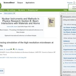 Nuclear Instruments and Methods in Physics Research Section B: Beam Interactions with Materials and Atoms - A detailed ray-tracing simulation of the high resolution microbeam at the AIFIRA facility
