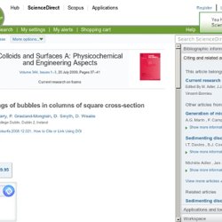 Colloids and Surfaces A: Physicochemical and Engineering Aspects - Ordered packings of bubbles in columns of square cross-section