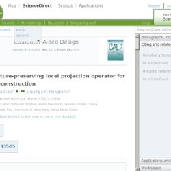 Efficient feature-preserving local projection operator for geometry reconstruction; CAD
