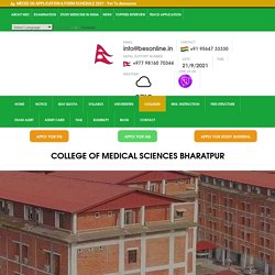 College Of Medical Sciences Bharatpur- Common Entrance Examination, Nepal - commonentranceexamnepal.com