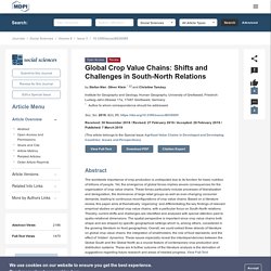 SOCIAL SCIENCES 07/03/19 Global Crop Value Chains: Shifts and Challenges in South-North Relations