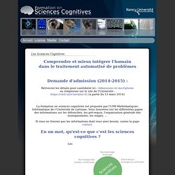 Sciences cognitives - Nancy-Université