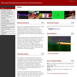 Home § Harvard Natural Sciences Lecture Demonstrations