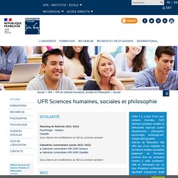 PICARDIE - UFR Sciences humaines, sociales et philosophie - Université de Picardie