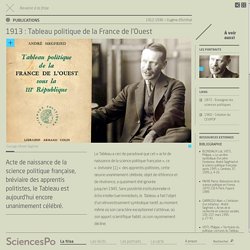 Sciences Po stories - 1913 : Tableau politique de la France de l’Ouest
