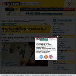 RUB. SITE ONISEP : Le bac ST2S (sciences et technologies de la santé et du social)