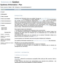 Définition Information et SI