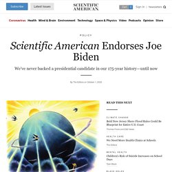 Scientific American Endorses Joe Biden