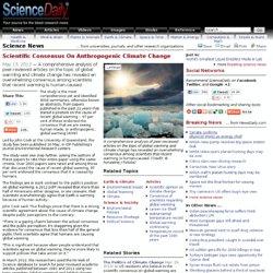 Scientific consensus on anthropogenic climate change