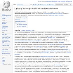 Office of Scientific Research and Development