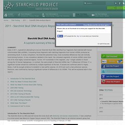 2011 Starchild Skull Preliminary DNA Report