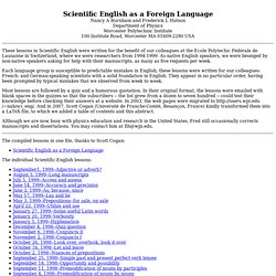 Scientific English as a Foreign Language