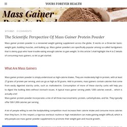 The Scientific Perspective Of Mass Gainer Protein Powder
