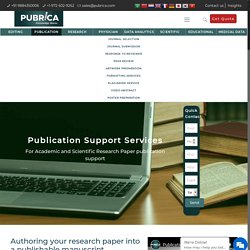 Academic Scientific Publication Support Services & Research Paper Help