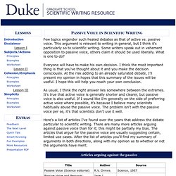 Scientific Writing Web Resource - Duke University