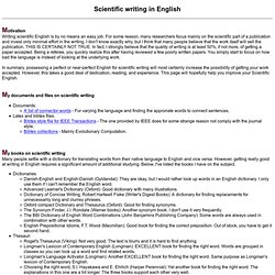 Rasmus K. Ursem - Scientific writing in English