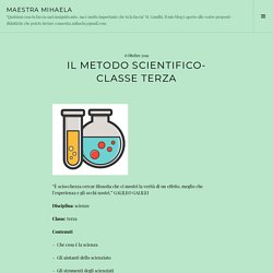 Il metodo scientifico-classe terza - Maestra Mihaela
