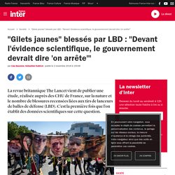 "Gilets jaunes" blessés par LBD : "Devant l'évidence scientifique, le gouvernement devrait dire 'on arrête'"