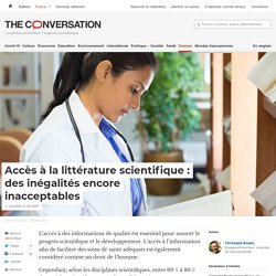 Accès à la littérature scientifique : des inégalités encore inacceptables