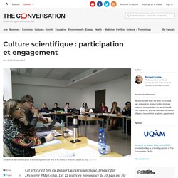 Culture scientifique : participation et engagement