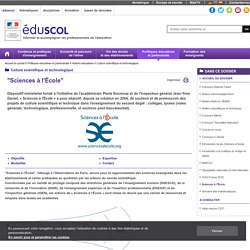 Eduscol - Culture scientifique et technologique