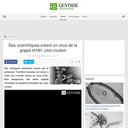 Des scientifiques créent un virus de la grippe H1N1 ultra-virulent